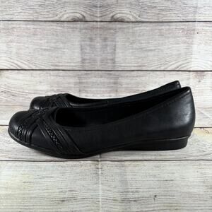 Yuu Gail Women's Black Braided Slip-On Comfort Flats Shoes Size US 9 M